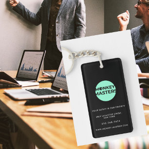 Porte-clés de entreprise minimaliste tout noir sim