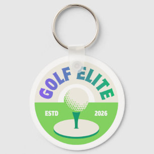 Porte-clés de golf personnalisé Cadeau rond pour