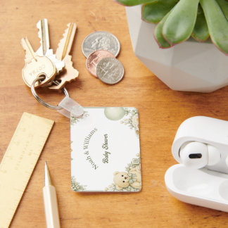 Porte-clés de la baby shower ourson boho
