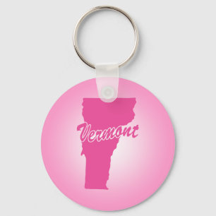 Porte-clés de l'État du Vermont rose