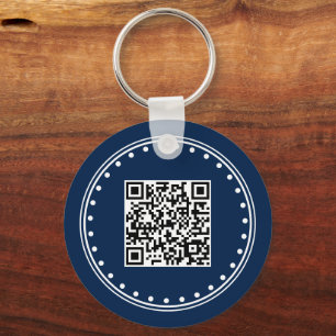 Porte-clés de logo de code QR et de marque commerc