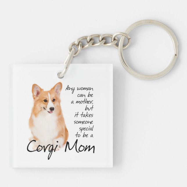 Porte-clés de maman de corgi (Dos)