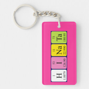 Porte-clés de nom de table périodique de Hinata