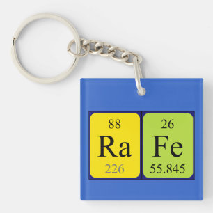Porte-clés de nom de table périodique de Rafe