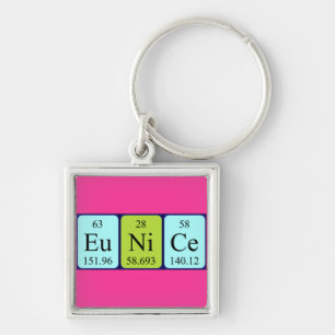 Porte-clés de nom de table périodique d'Eunice