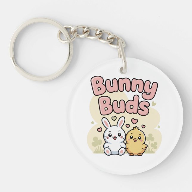 Porte-clés de Pâques aux petits lapins mignons (Devant)