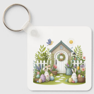 Porte-clés de Pâques Lapin et Œuf Cadeau de printe