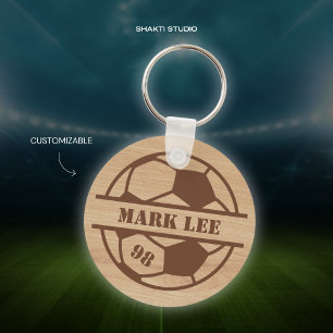Porte-clés de sport d'équipe de football inspiré d