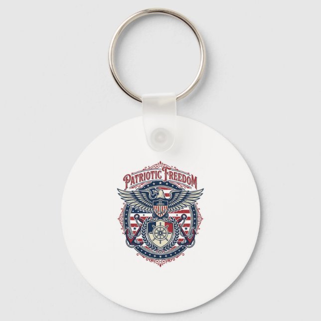 Porte-clés Débardeur graphique vectoriel pré-coastal patrioti (Recto)