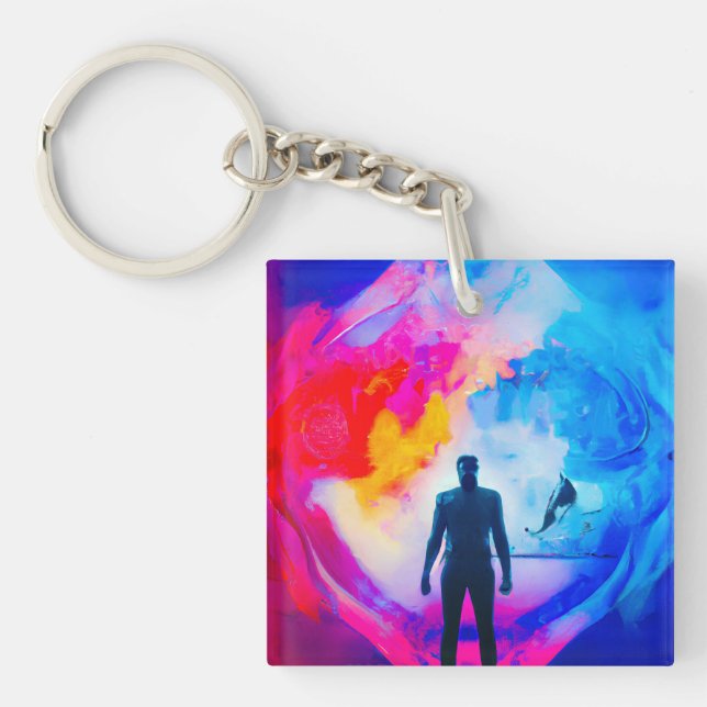 Porte-clés Debout dans les couleurs (Devant)