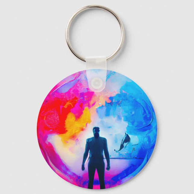 Porte-clés Debout dans les couleurs (Recto)