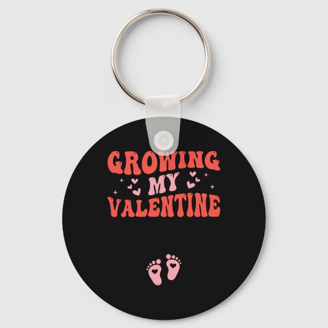 Porte-clés Déclaration de grossesse de ma Saint-Valentin chér (Recto)