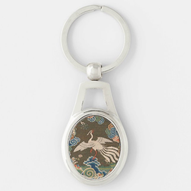 Porte-clés Décor d'antiquité chinois d'oiseaux (Devant)