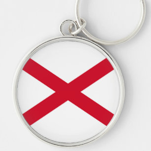 Porte-clés Décor design du drapeau d'état de l'Alabama