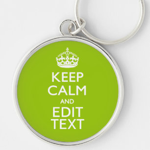 Porte-clés Décor Vert Android Conserver Le Calme Et Votre Tex