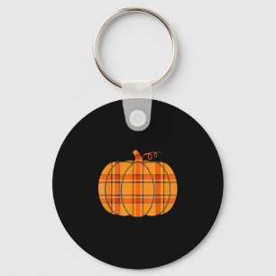 Porte-clés Décoration de plaid de citrouille d'Halloween de T