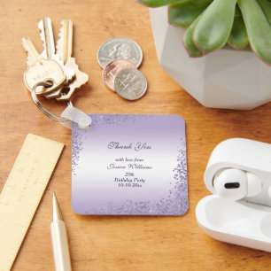 Porte-clés Décoration Parties scintillant violet parkly Anni