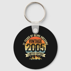 Porte-clés Décorations d'anniversaire vintage 21 ans hommes 2