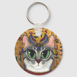 Porte-clés Déesse de filasse, porte - clé d'art de chat de