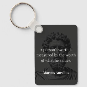 Porte-clés Définir une valeur : Marcus Aurelius sur les valeu