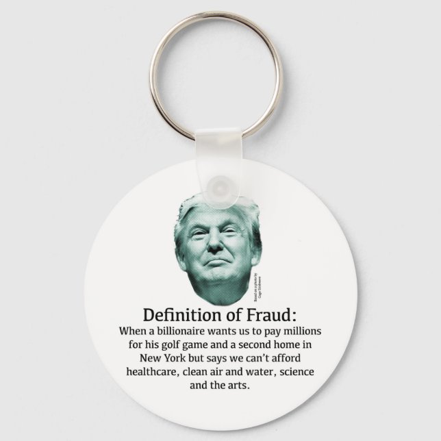Porte-clés Définition de la fraude - TRUMP (Recto)