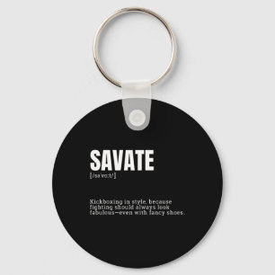Porte-clés Définition de l'amateur de kickboxing Savate drôle