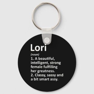 Porte-clés Définition de Lori Nom personnalisé Noël drôle