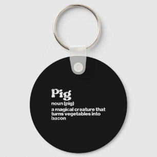 Porte-clés Définition Du Cochon Bycon Funny Bbq Byrbecue Gril