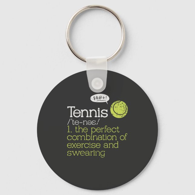Porte-clés Définition du tennis (Recto)