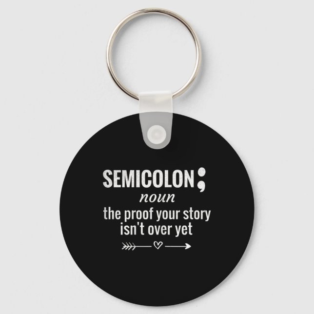 Porte-clés Définition Semicolon de sensibilisation Prévention (Recto)
