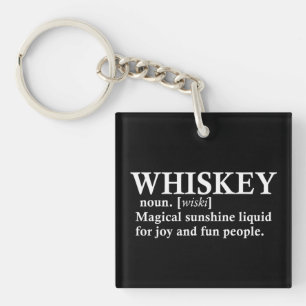Porte-clés Définition Whiskey drôle alcool dire des cadeaux