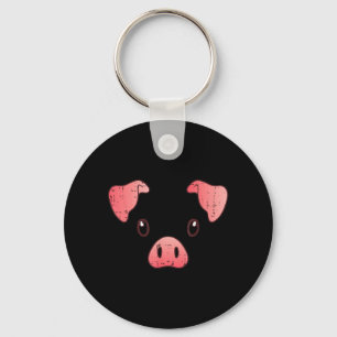 Porte-clés Déguisement Tête de Cochon Petit Cochon Halloween
