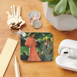 Porte-clés Demande en mariage vintage ; veux-tu m'épouser ?