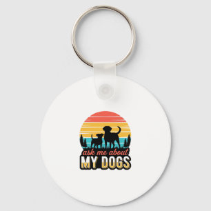 Porte-clés Demandez-moi à propos de mon design vintage pour l