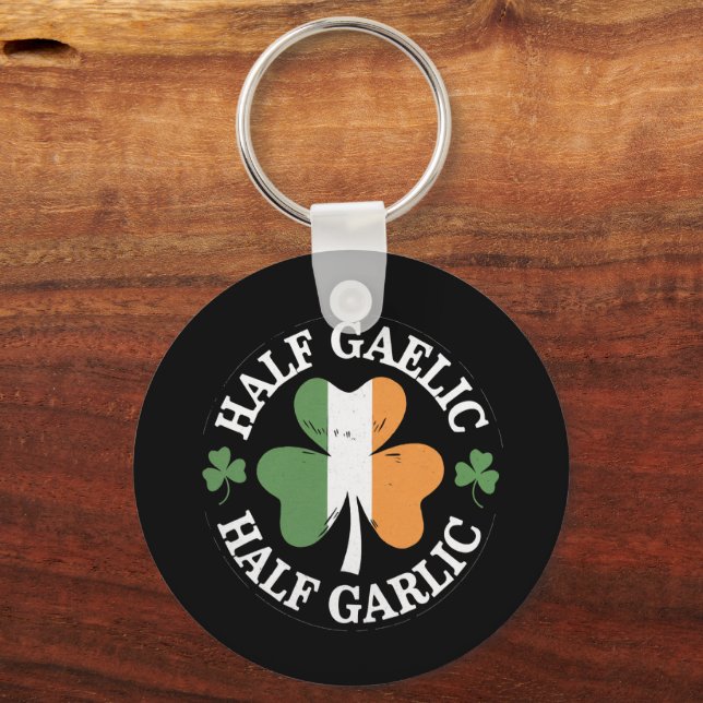 Porte-clés Demi-gaélique demi-ail irlandais italien St. Patri (Recto)