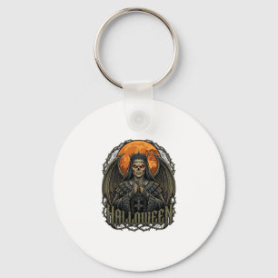 Porte-clés Démon de Halloween Couronne de Nonne Ailes Lune Or