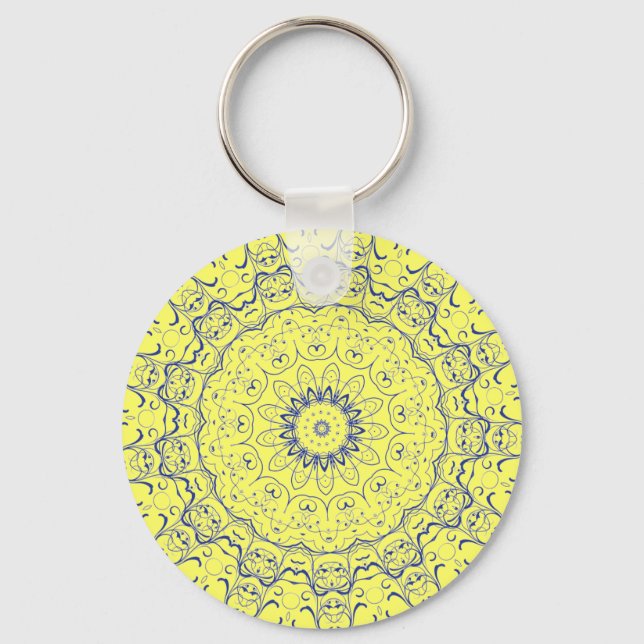 Porte-clés Dentelle bleue (Recto)