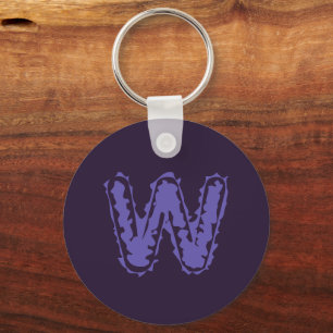 Porte-clés Déplaisant Monogramme violet sur violet