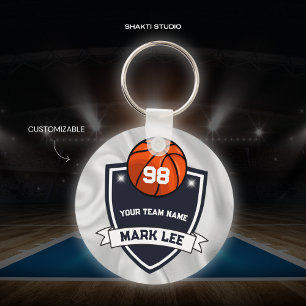 Porte-clés d'équipe de basketball personnalisé