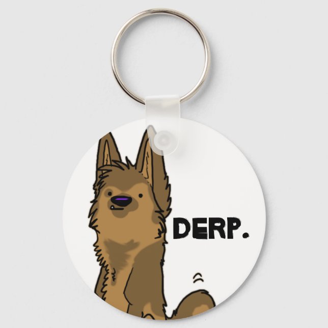 Porte-clés Derp - porte - clé berger allemand (Recto)