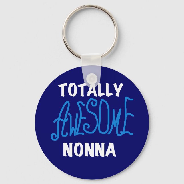 Porte-clés Des T-shirts et cadeaux Nonna Blue totalement géni (Recto)