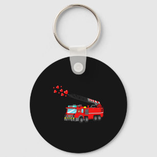 Porte-clés Des Tas D'Amour Camion de Pompiers Saint Valentin
