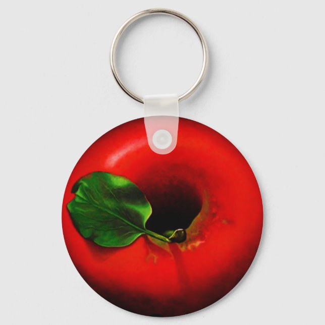 Porte-clés Design Apple rouge (Recto)