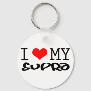 Porte-clés Design classique "I Love My Supra"