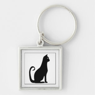 Porte-clés Design de chat noir