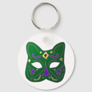 Porte-clés Design de masque vénitien vert