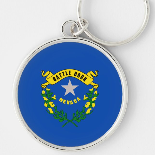 Porte-clés Design du drapeau d'état du Nevada (Devant)
