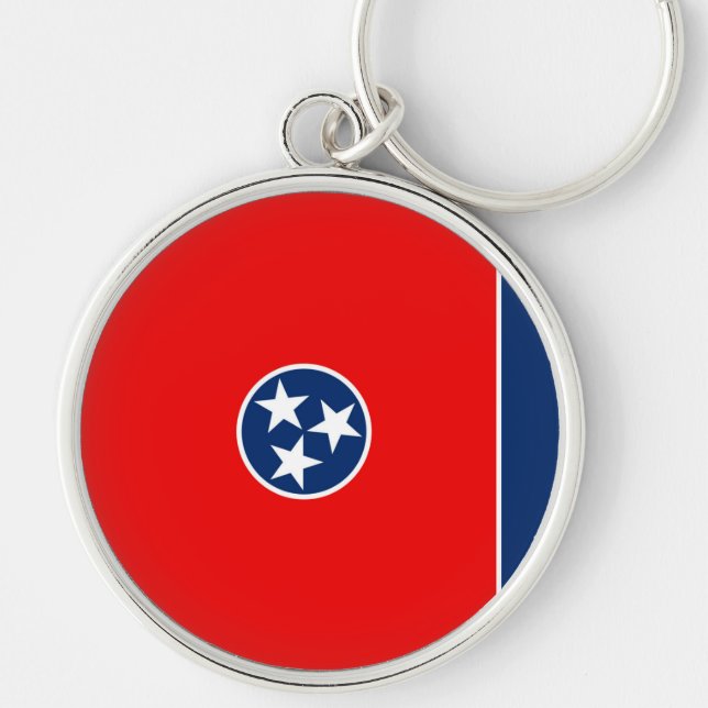 Porte-clés Design du drapeau d'état du Tennessee (Devant)