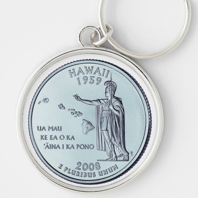 Porte-clés Design du quartier d'état de Hawaii (Devant)