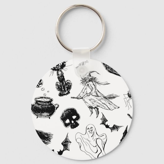Porte-clés Design motif d'Halloween (Recto)